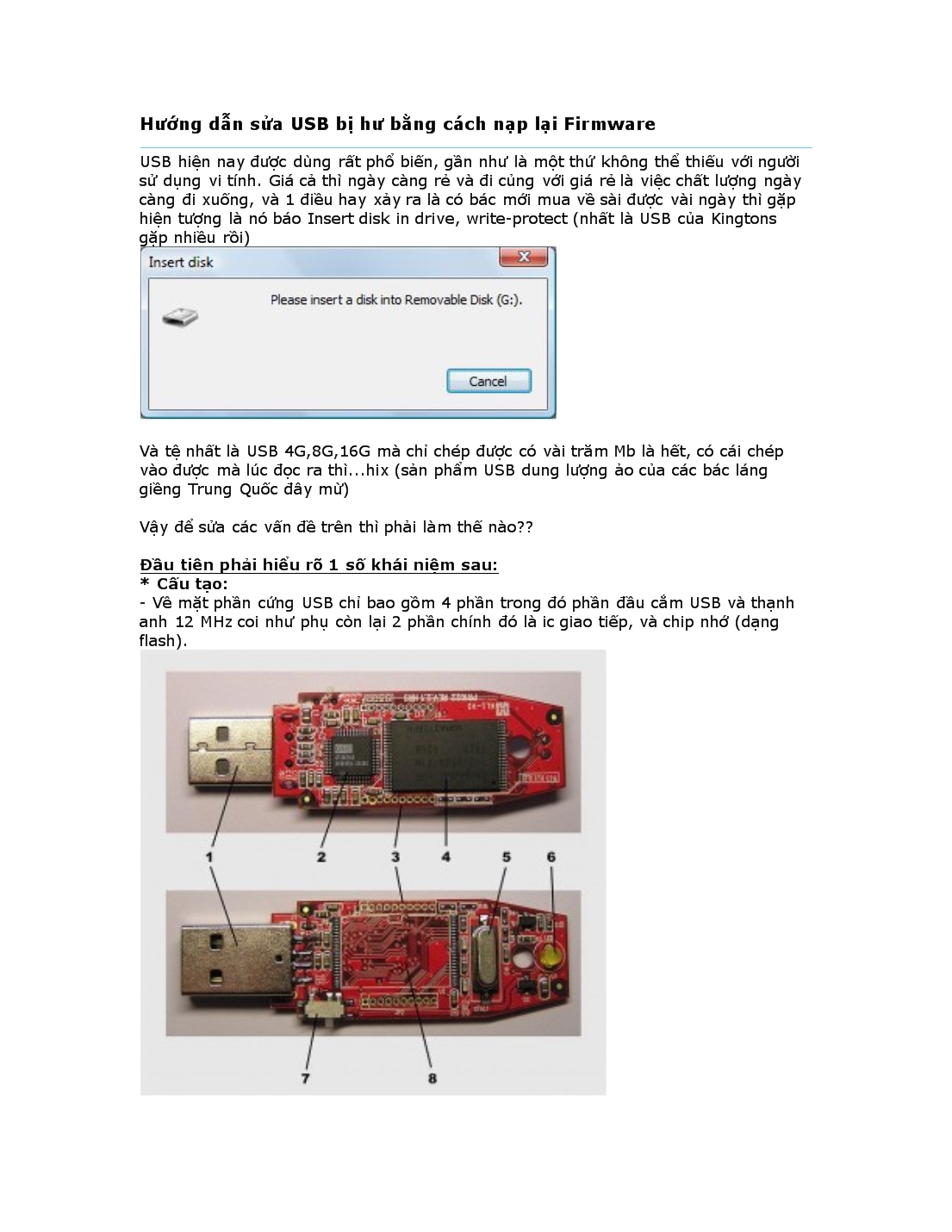 Hướng dẫn sửa USB bị hư bằng cách nạp lại Firmware trang 1