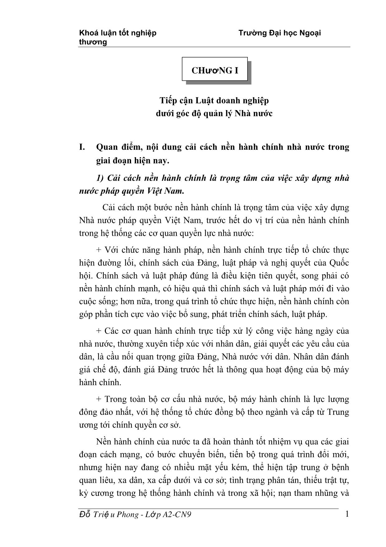 Khóa luận Nâng cao hiệu quả thi hành luật doanh nghiệp của các doanh nghiệp ngoài quốc doanh trên địa bàn Thành phố Hà Nội trang 4