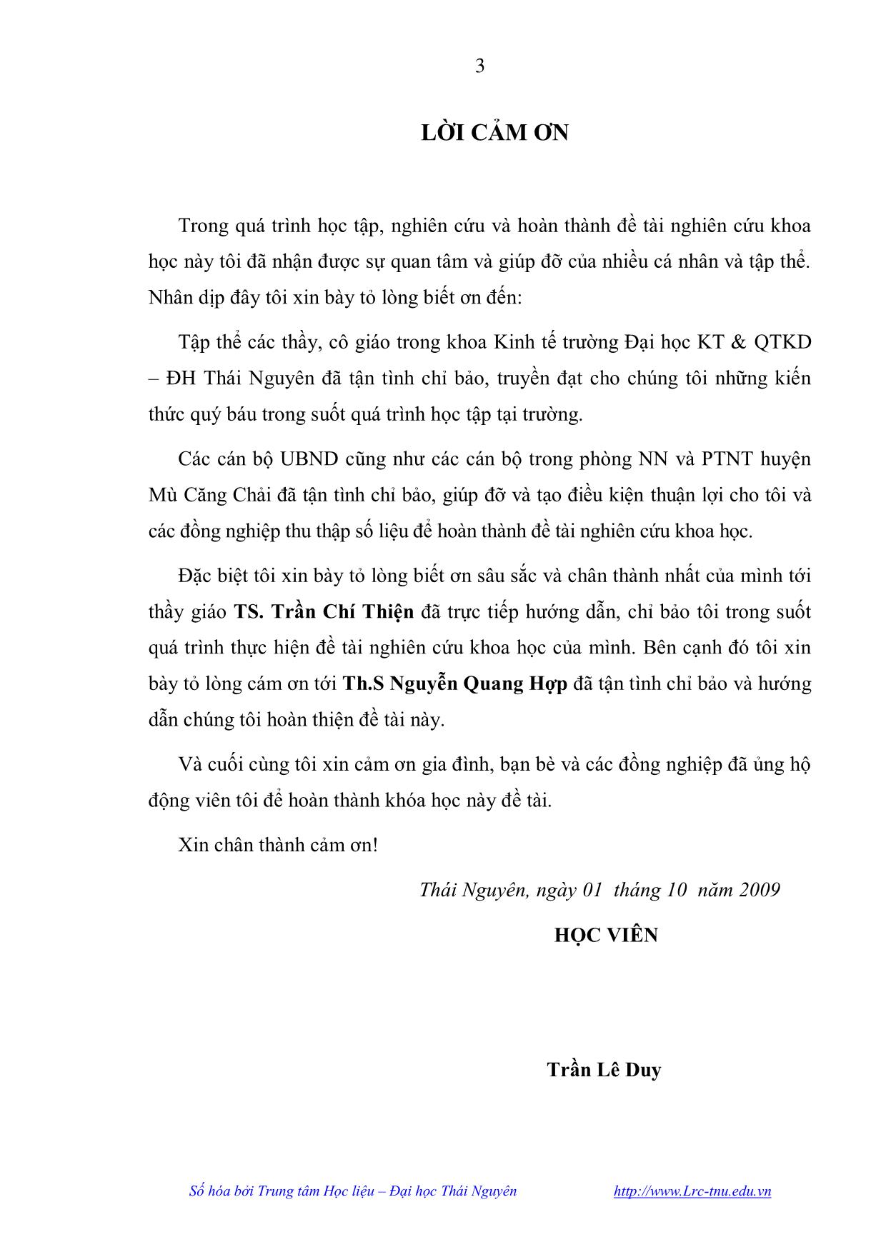 Luận văn Đánh giá hiệu quả canh tác trên ruộng bậc thang tại huyện Mù Cang Chải, tỉnh Yên Bái trang 4