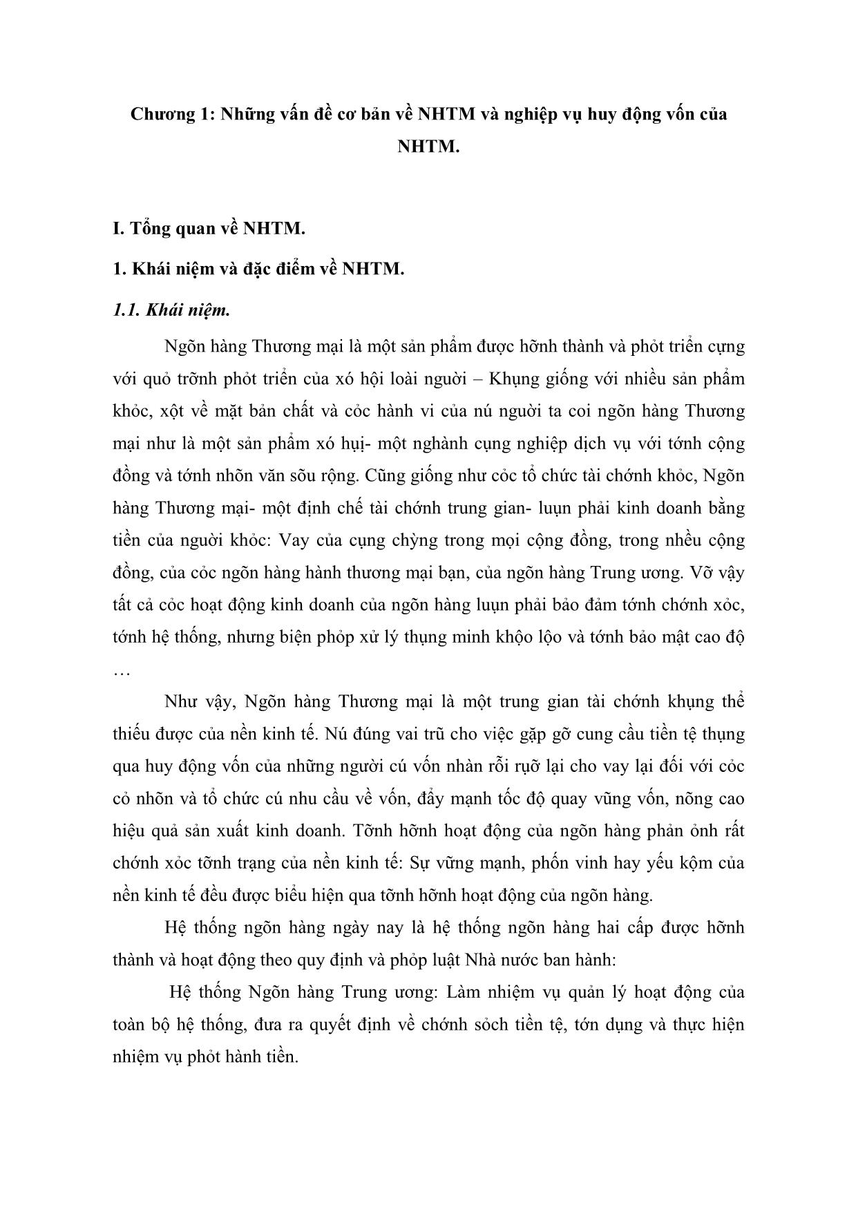 Luận văn Giải pháp nâng cao hiệu quả huy động vốn tại chi nhánh ngân hàng đầu tư phát triển Việt Nam Bắc Hà Nội trang 4