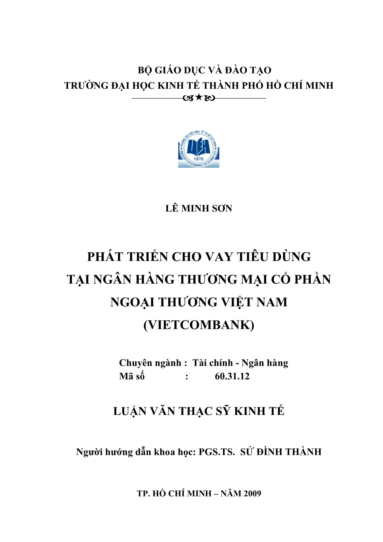 Luận văn Phát triển cho vay tiêu dùng tại ngân hàng thương mại cổ phần ngoại thương Việt Nam trang 2