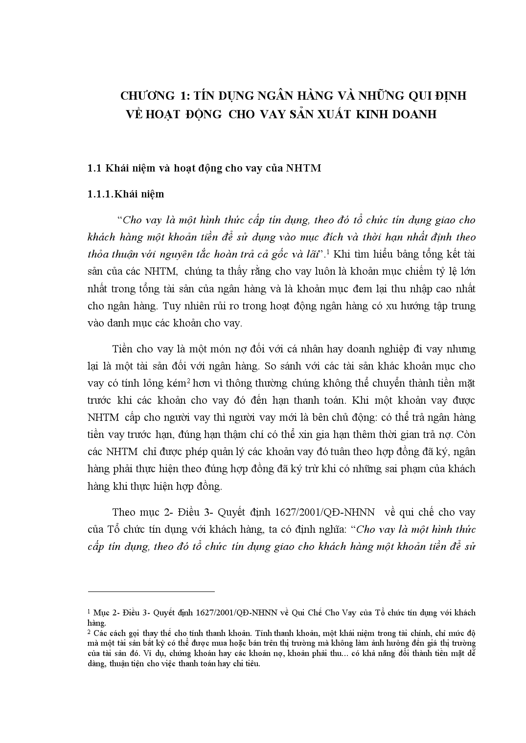 Luận văn Thực trạng hoạt động cho vay sản xuất kinh doanh của Ngân Hàng Thương Mại Cổ Phần Việt Á tại Phòng Giao Dịch Cộng Hòa trang 4