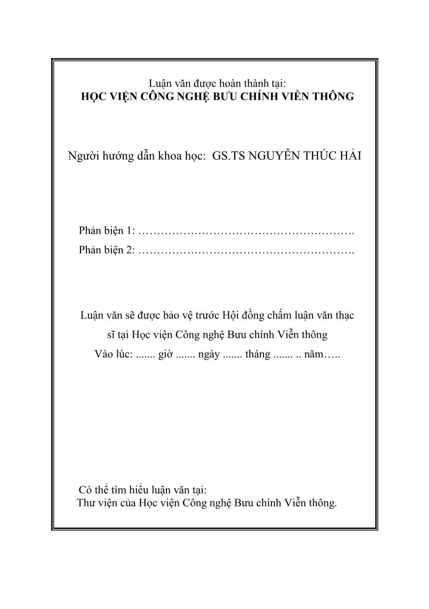 Luận văn Tóm tắt Nghiên cứu triển khai các dịch vụ ứng dụng của mạng di động thế hệ mới tại Việt Nam trang 2