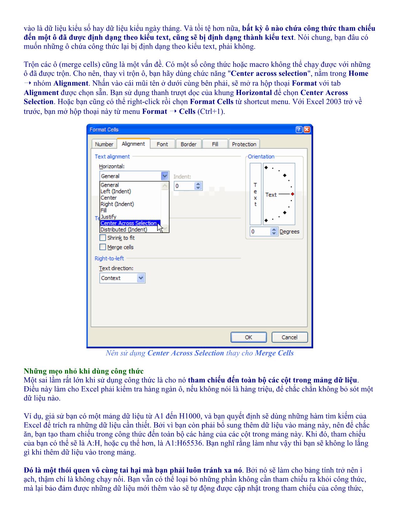 Những kỹ năng tùy biến bảng tính Excel trang 2