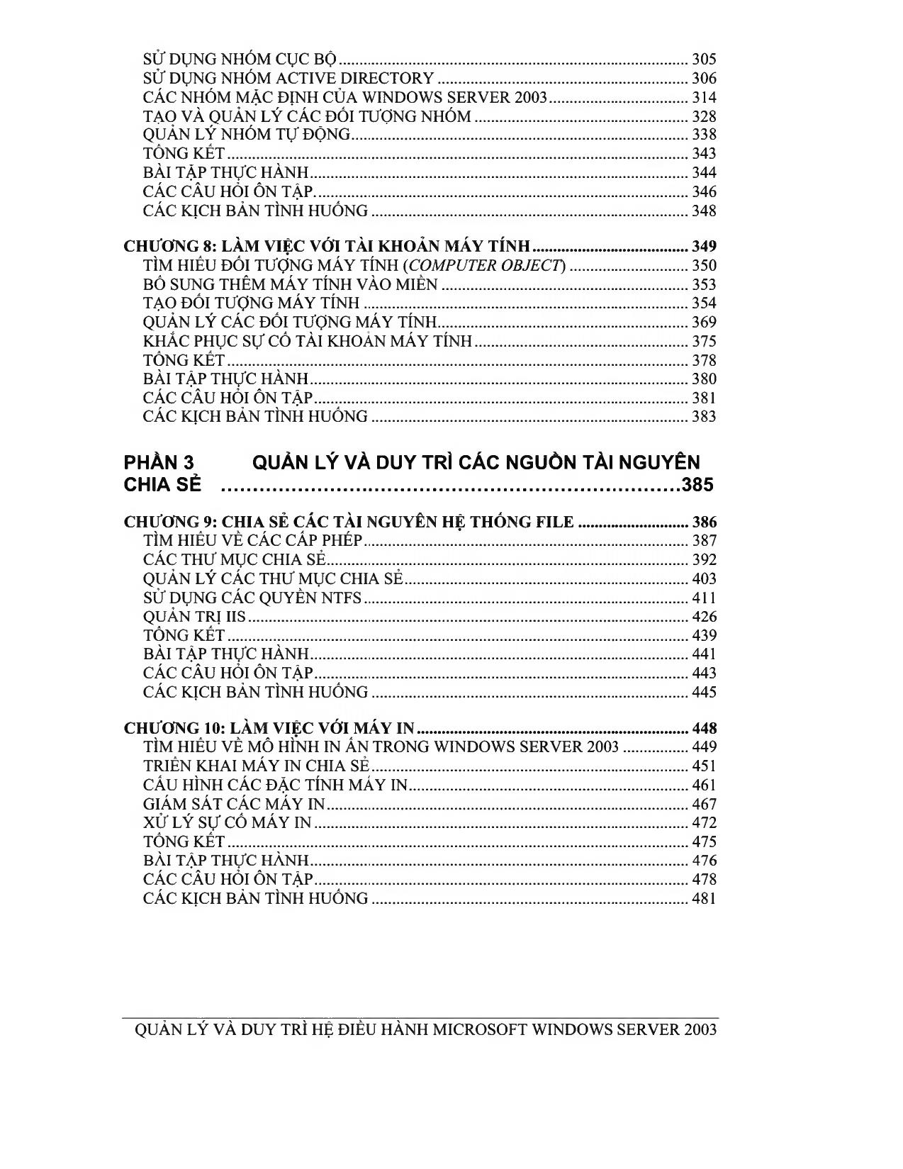 Quản lý và duy trì hệ điều hành Microsoft Windows Server 2003 trang 4
