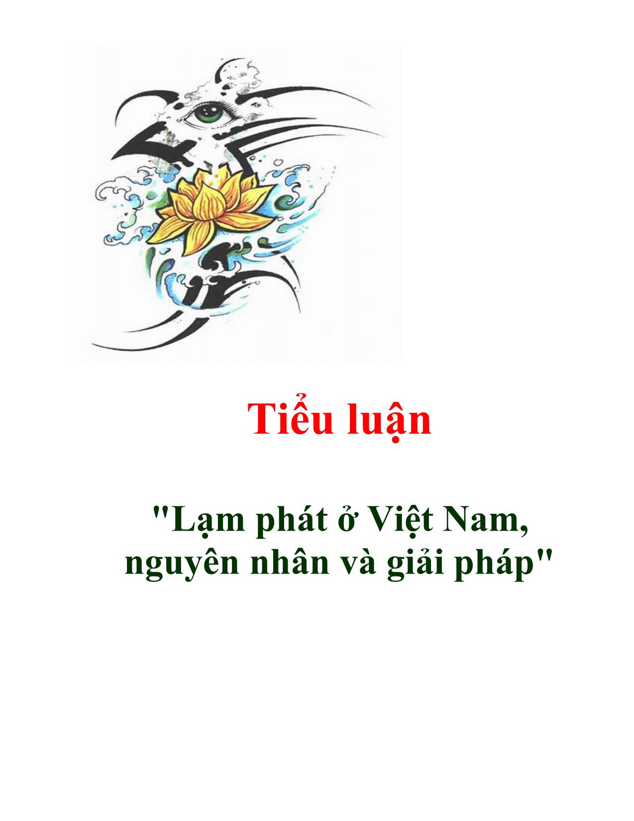 Tiểu luận Lạm phát ở Việt Nam: Nguyên nhân và giải pháp trang 1