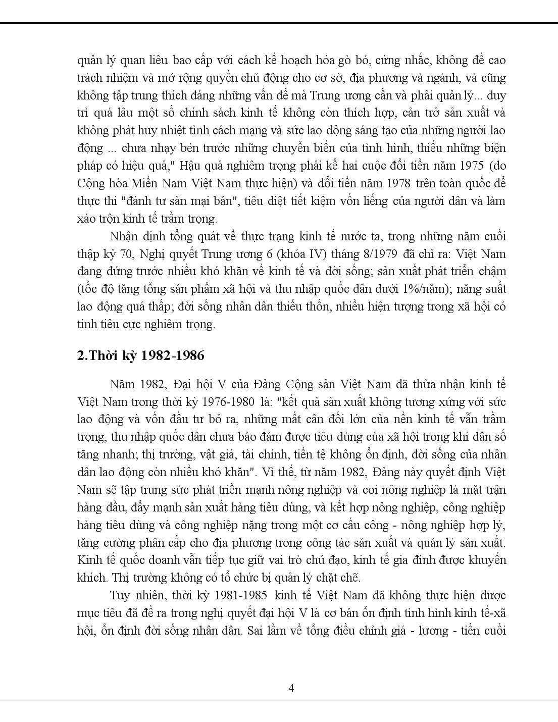Tiểu luận Quá trình đổi mới tư duy kinh tế ở Việt Nam giai đoạn 1975 đến nay trang 4