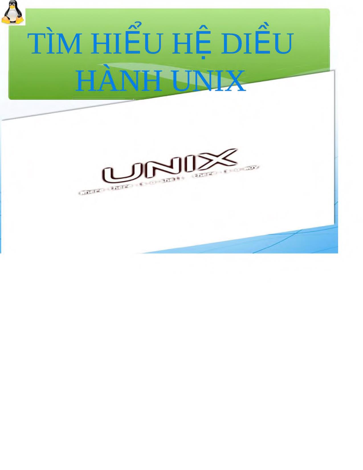 Tìm hiểu hệ điều hành UNIX trang 1