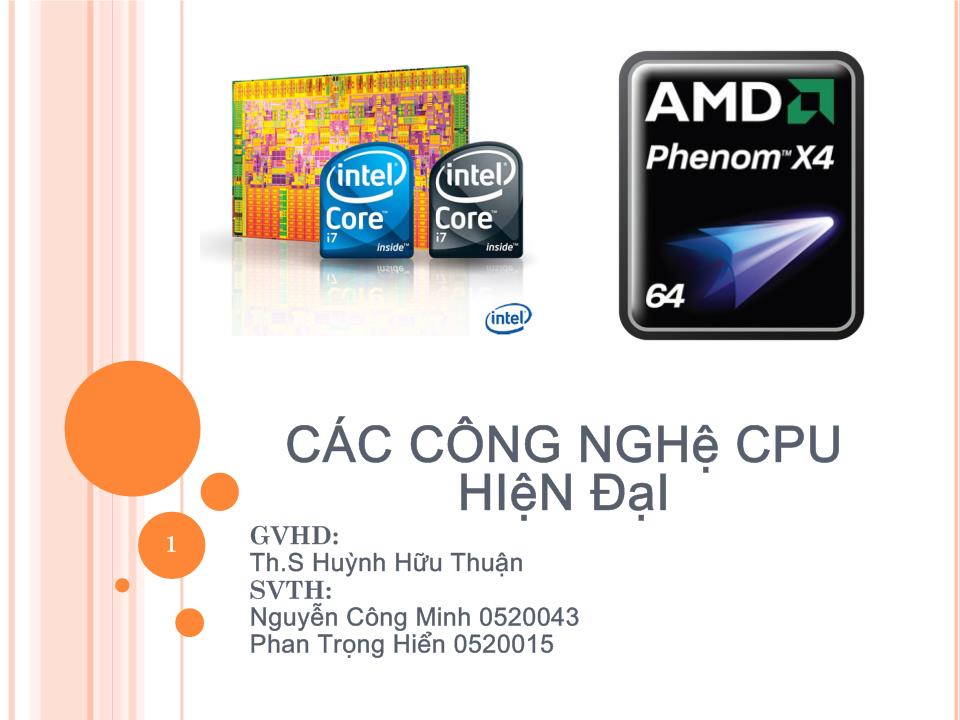 Bài giảng Các công nghệ CPU hiện đại trang 1