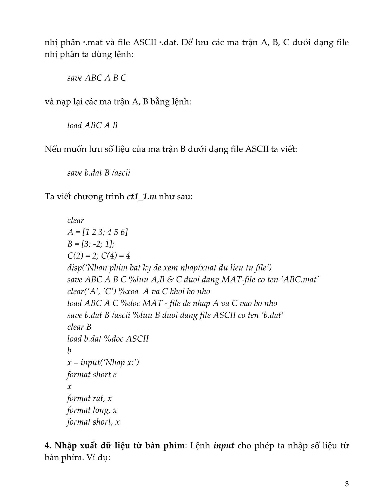 Bài giảng Matlab cơ bản trang 3