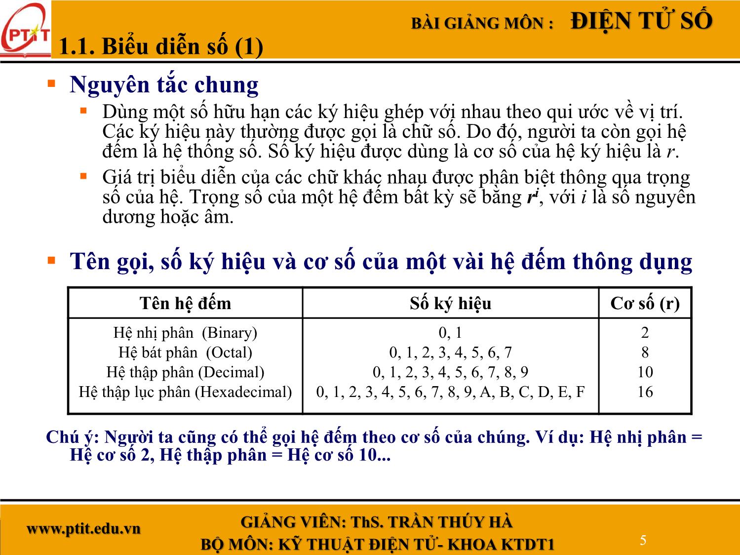 Bài giảng Môn học điện tử số trang 5