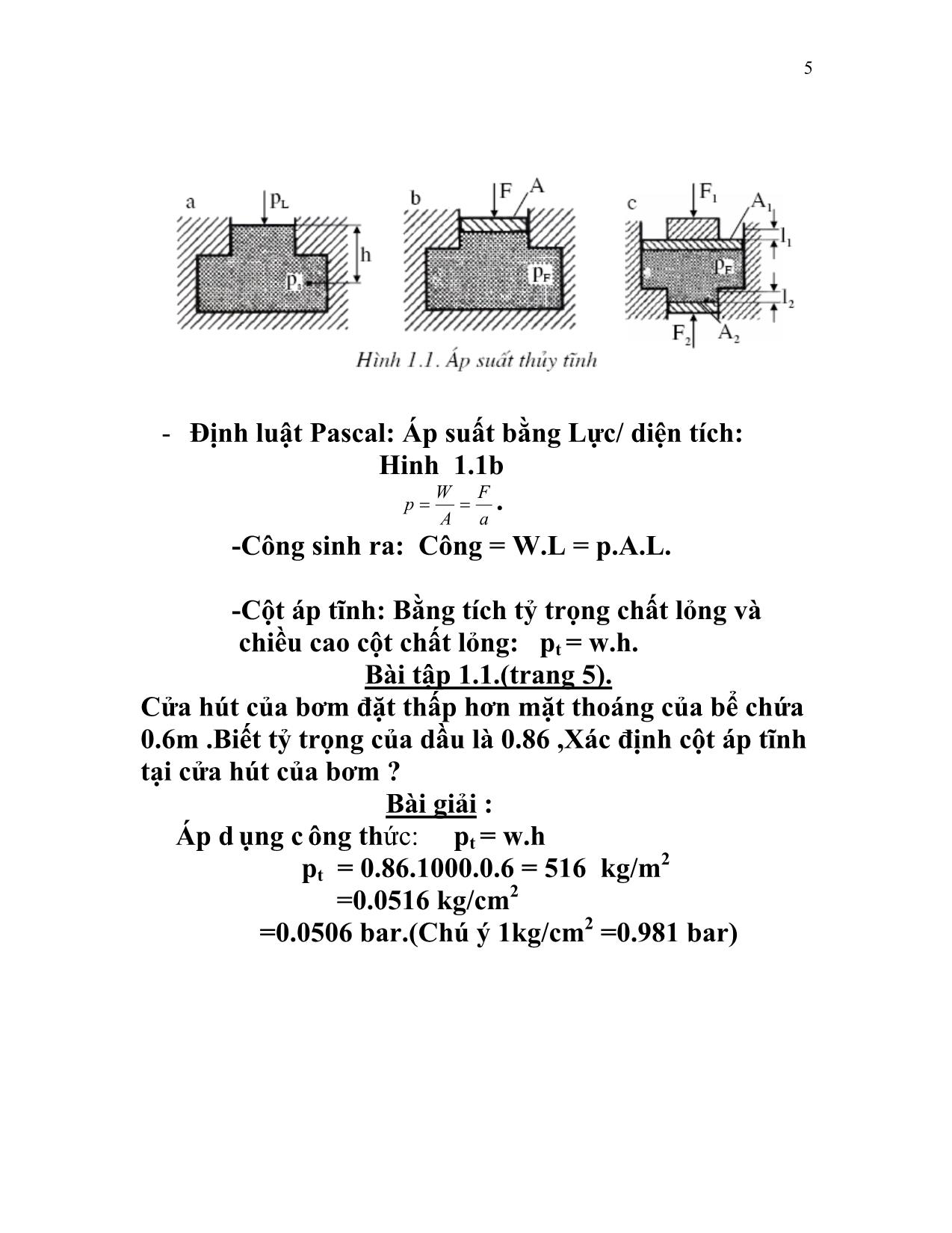 Bài giảng Môn học kỹ thuật thuỷ lực và khí nén ( fluid power ) trang 5