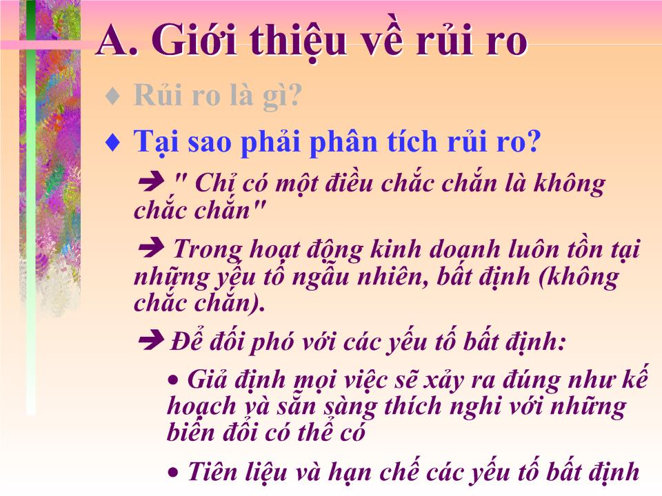 Bài giảng Phân tích rủi ro trang 4