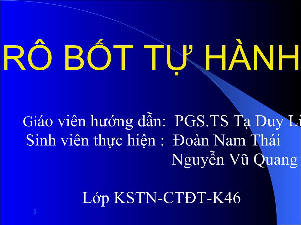 Bài giảng Rô bốt tự hành trang 3