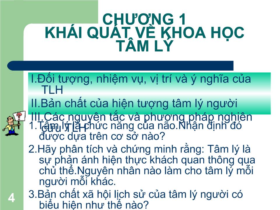 Bài giảng Tâm lý học đại cương trang 4