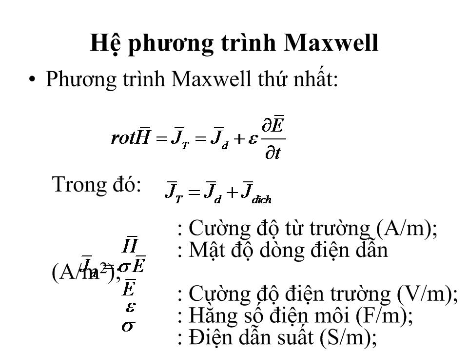 Bài giảng Trường điện từ và kỹ thuật anten trang 5