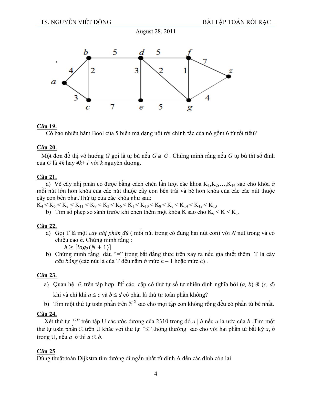 Bài tập toán rời rạc trang 4