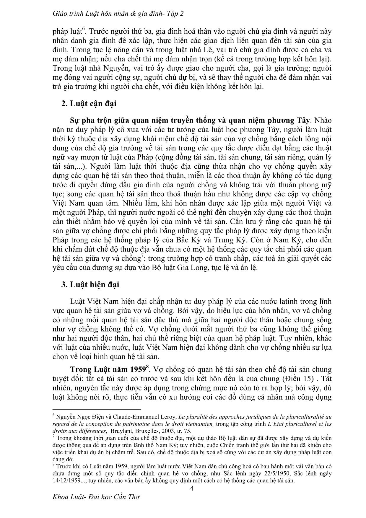 Giáo trình Giới thiệu pháp luật về quan hệ tài sản giữa vợ và chồng trang 4