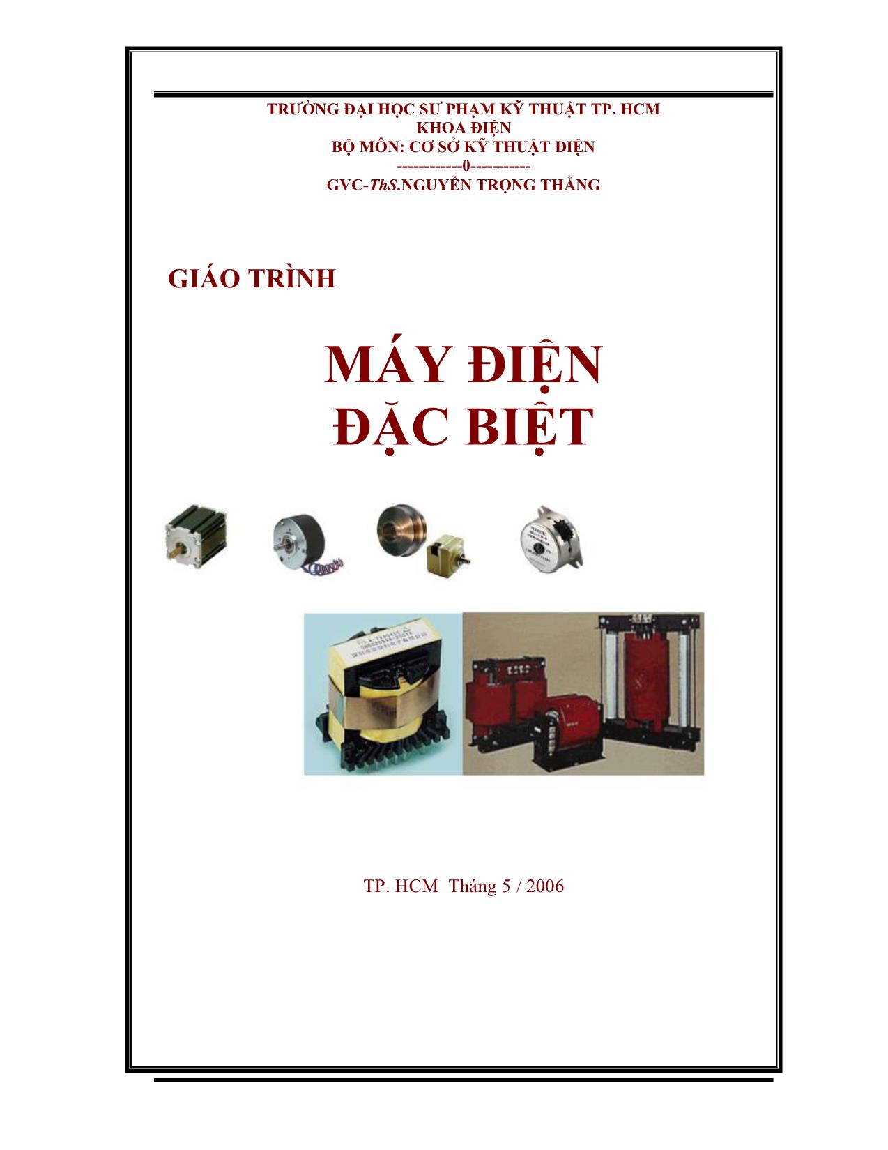 Giáo trình  máy điện  đặc biệt trang 1