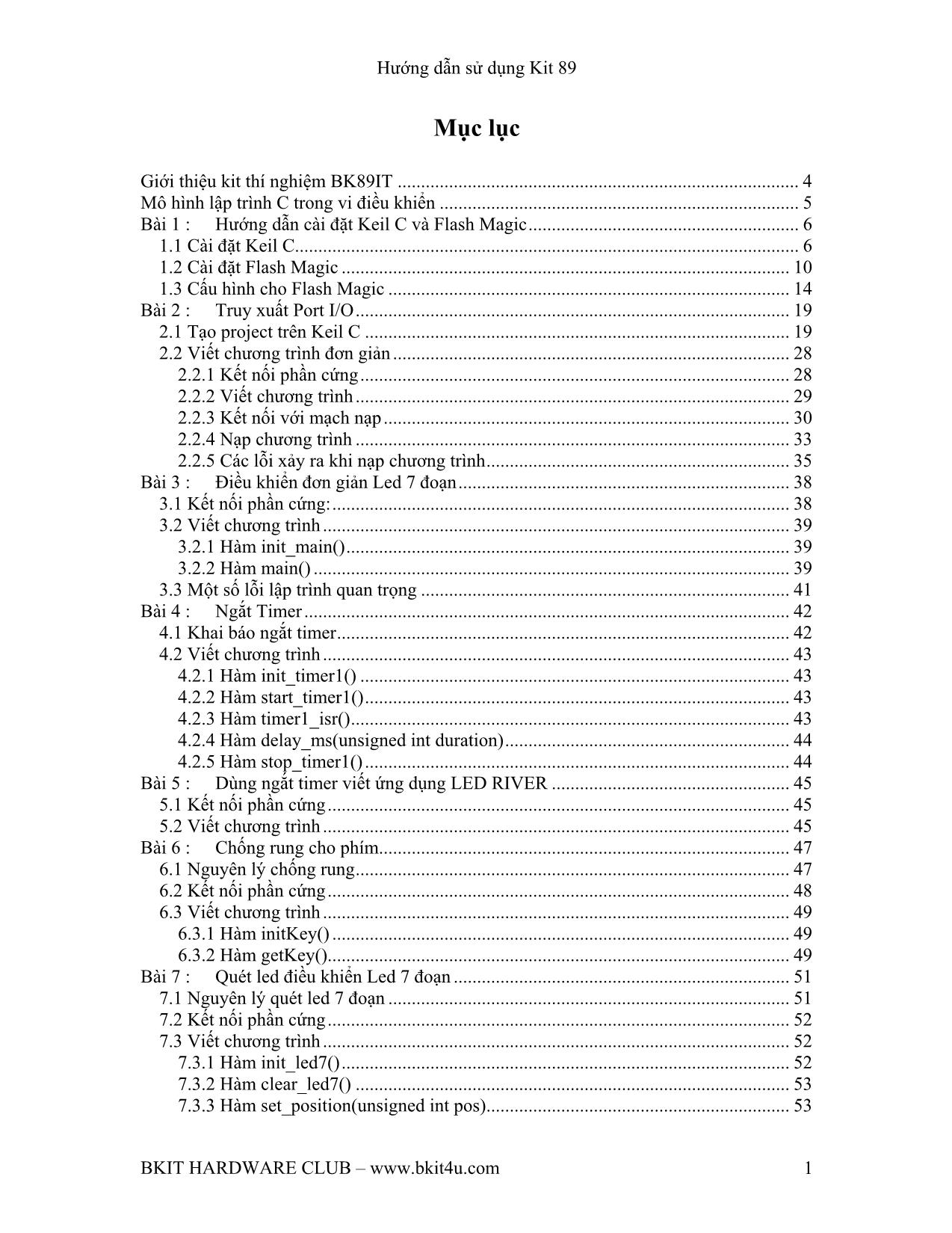Hướng dẫn sử dụng Kit 89 trang 1