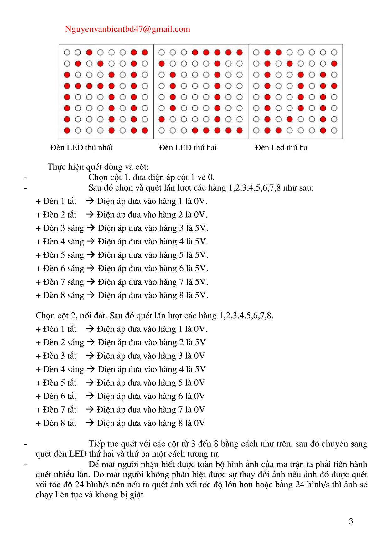 Thiết kế mạch hiển thị dùng ma trận LED trang 3