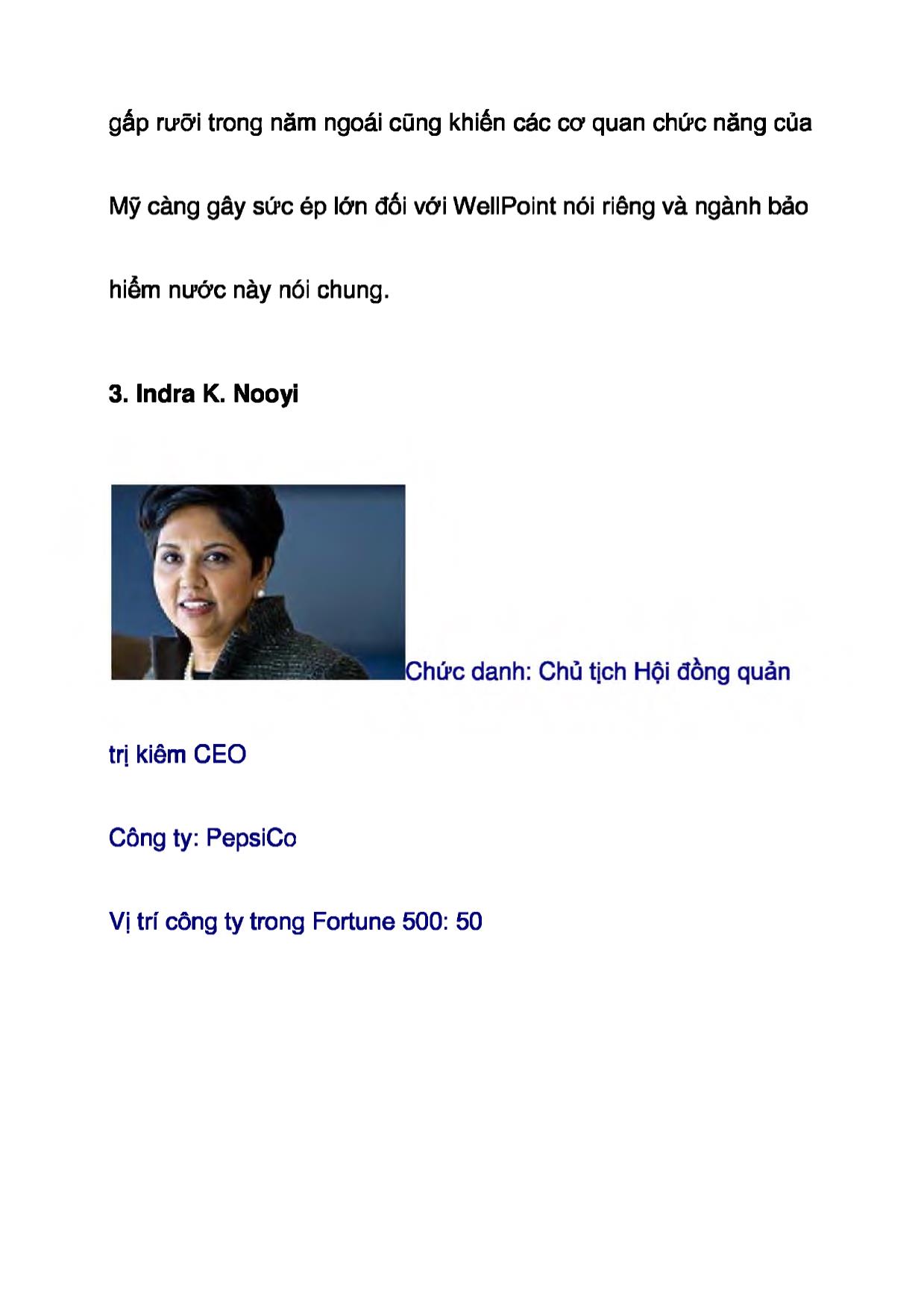 10 CEO nữ hàng đầu của Mỹ trang 5