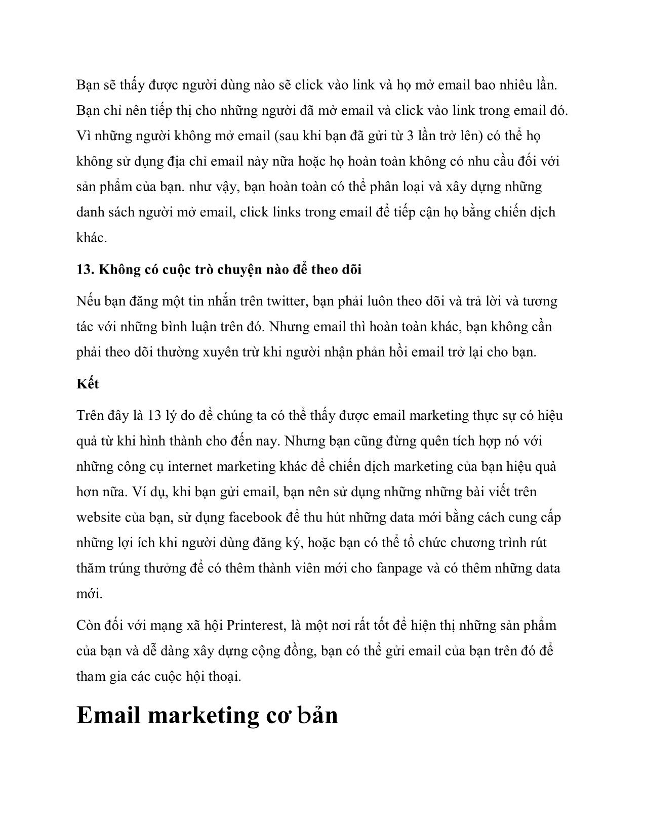 13 lý do email marketing vẫn “sống khỏe” trang 5