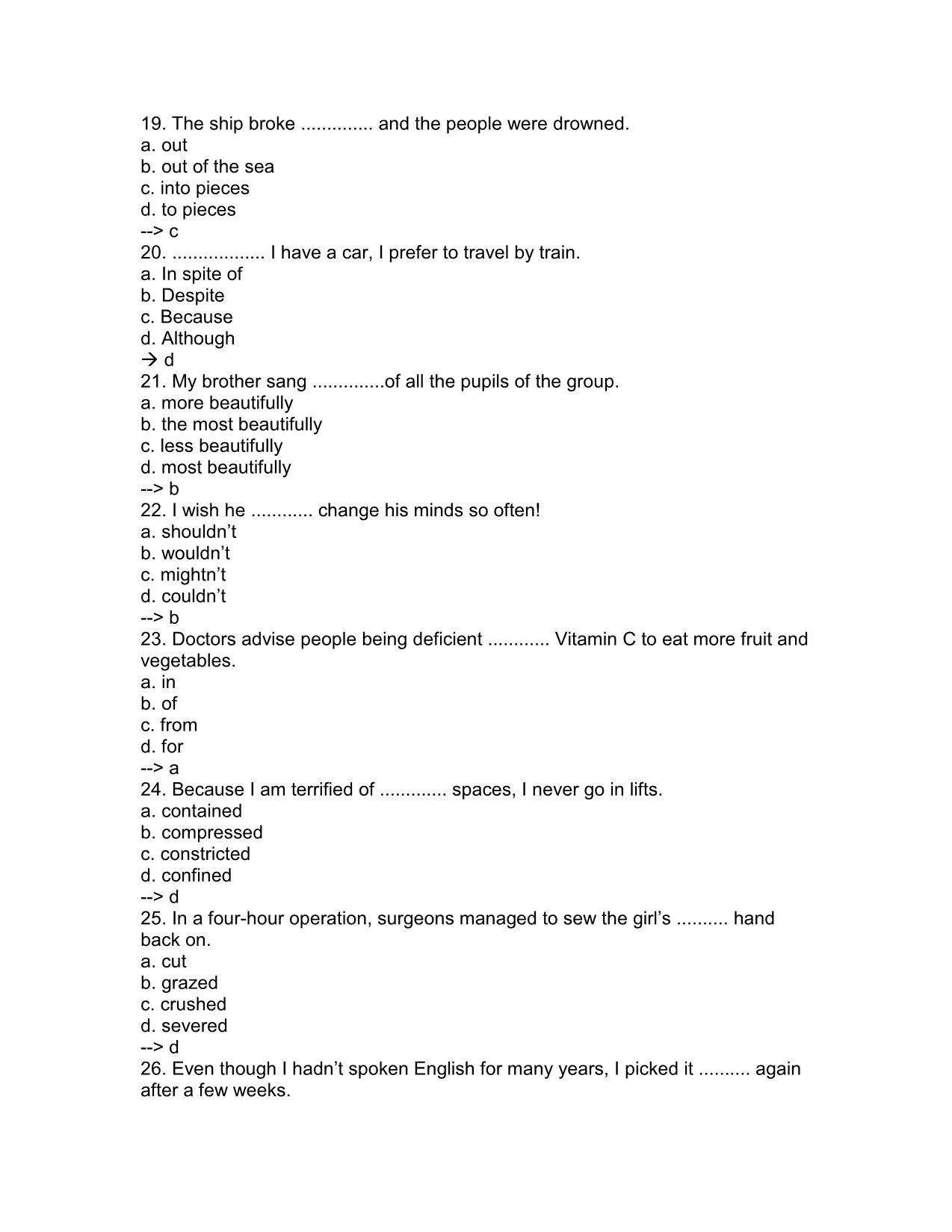 1500 câu test trình độ C tiếng Anh trang 4