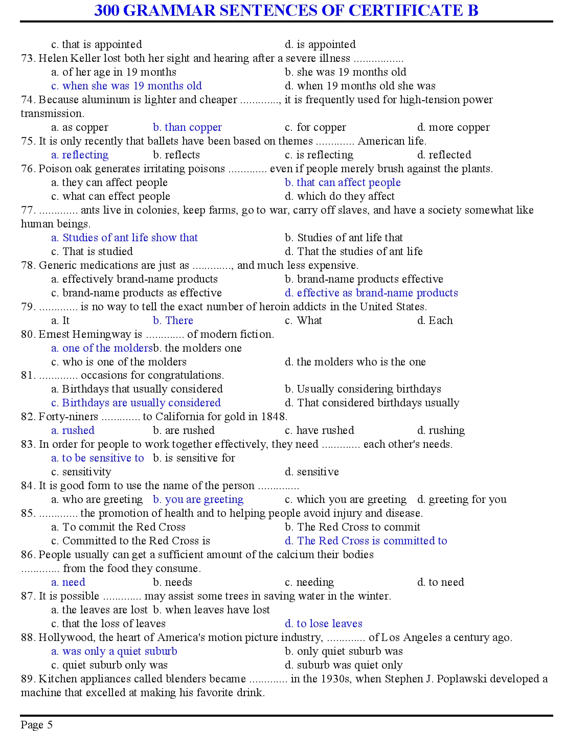 300 grammar sentences of certificate b trang 5
