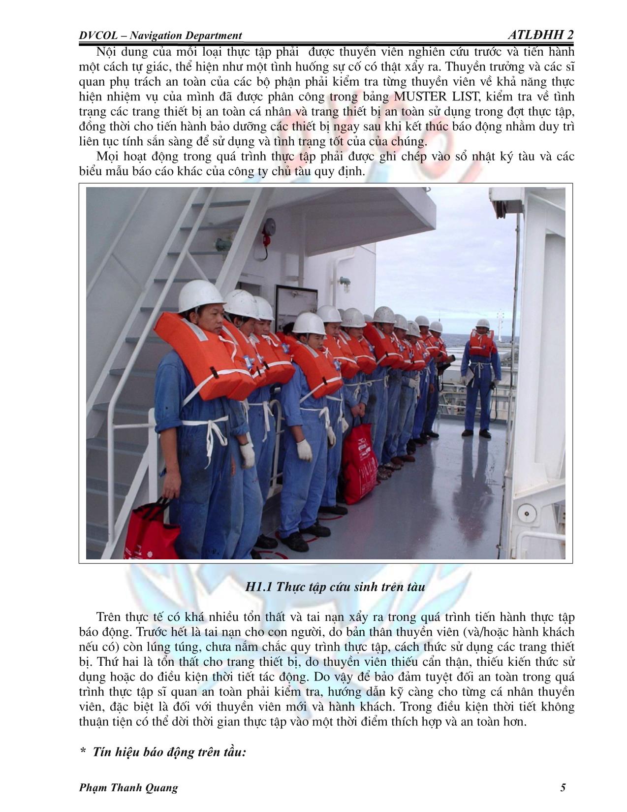 Bài giảng An ninh, an toàn và quản lý nhân sự trên tàu trang 5