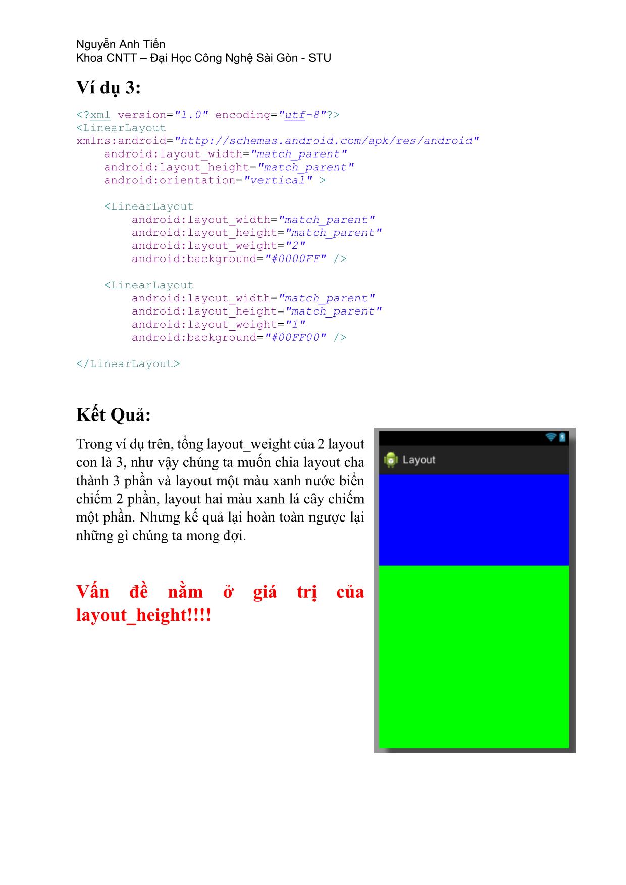 Bài giảng Android layout weight trang 3
