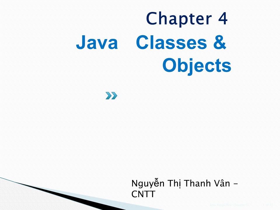 Bài giảng Java classes và objects trang 1