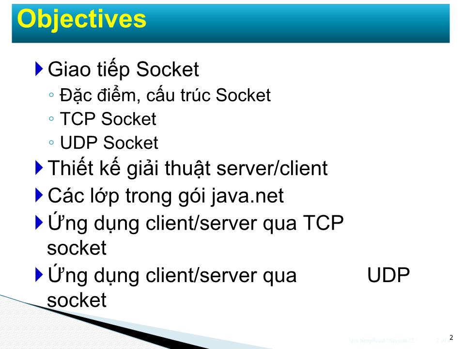 Bài giảng Lập trình mạng với Java - TCP Socket trang 2