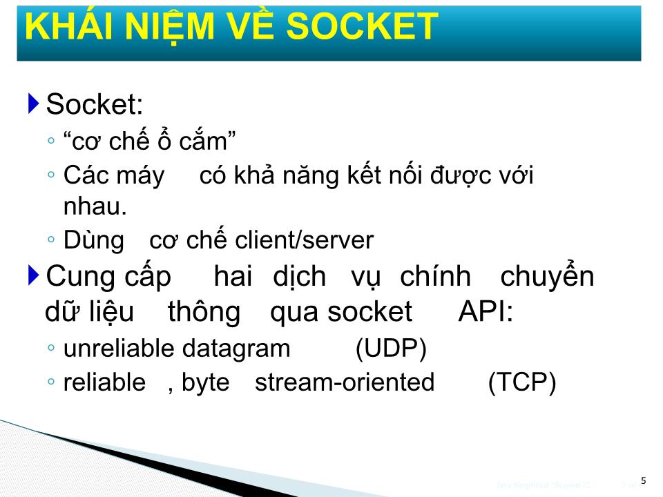 Bài giảng Lập trình mạng với Java - TCP Socket trang 5
