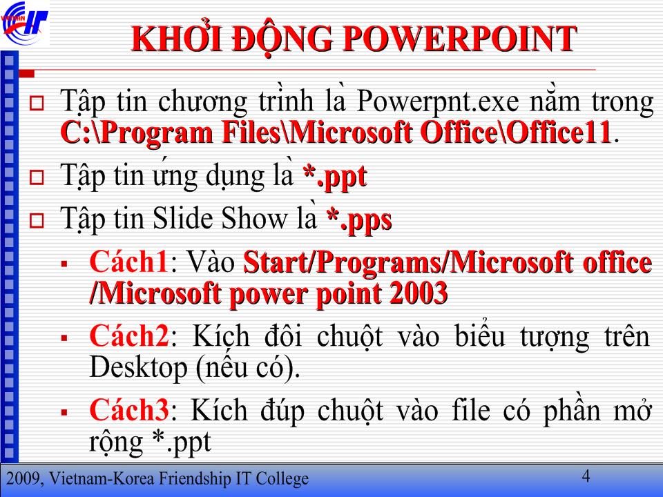 Bài giảng Microsoft powerpoint trang 4