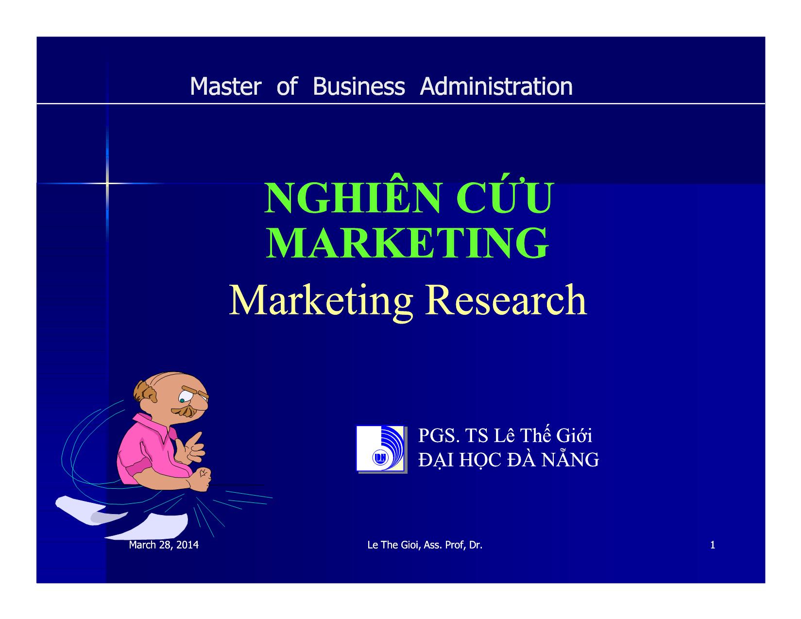 Bài giảng Nghiên cứu marketing trang 1