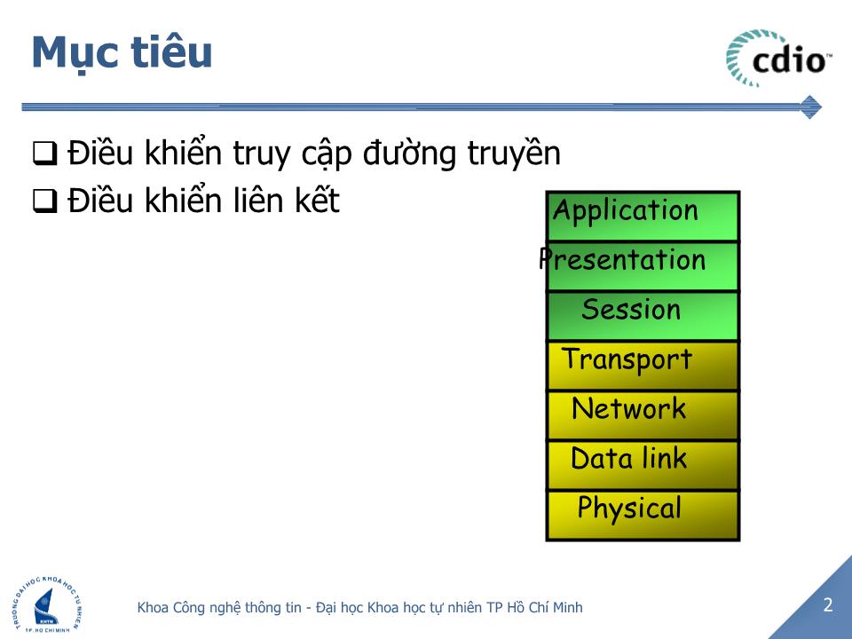 Bài giảng Tầng liên kết dữ liệu trang 2