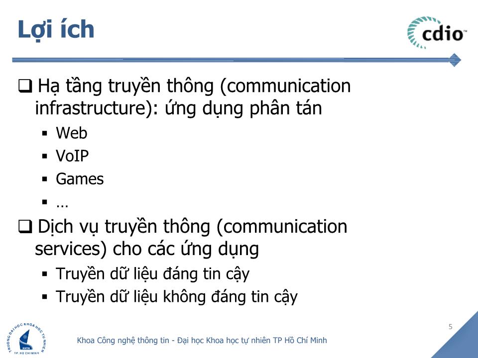 Bài giảng Tổng quan mạng máy tính trang 5