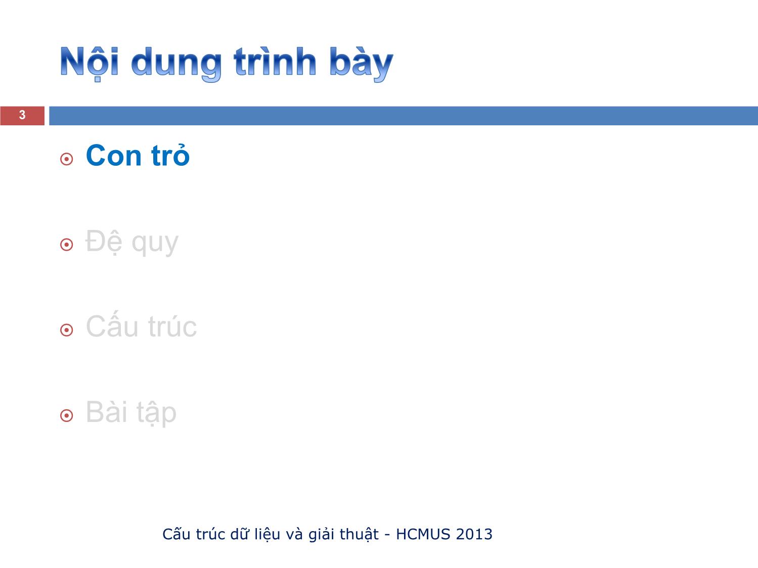 Bài giảng về Cấu trúc dữ liệu và giải thuật trang 3