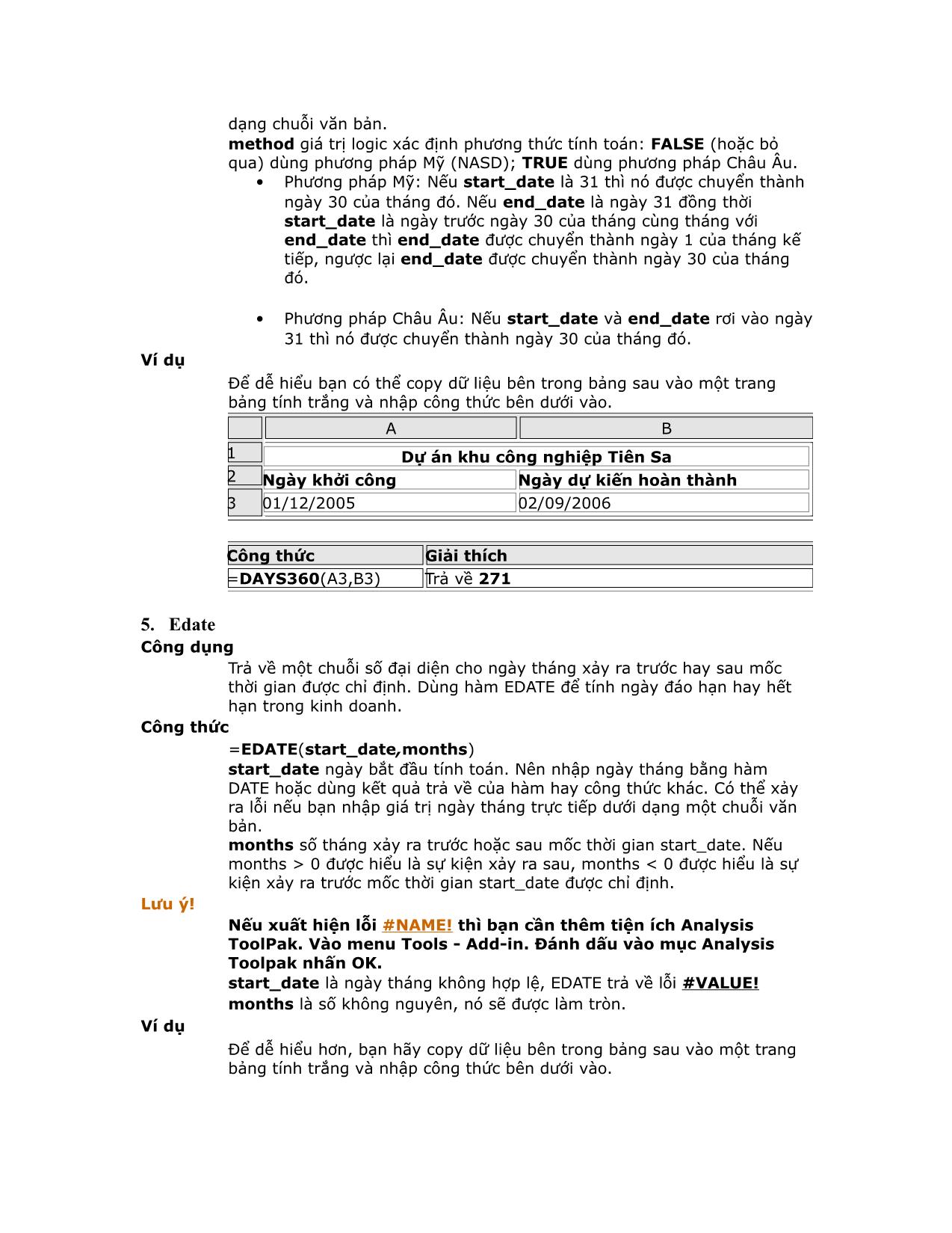 Các hàm trong excel trang 4