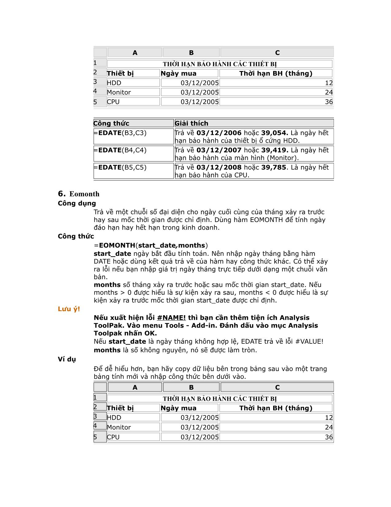 Các hàm trong excel trang 5