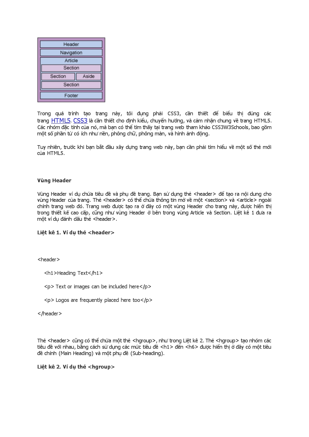 Các quy tắc cơ bản của html5 trang 3