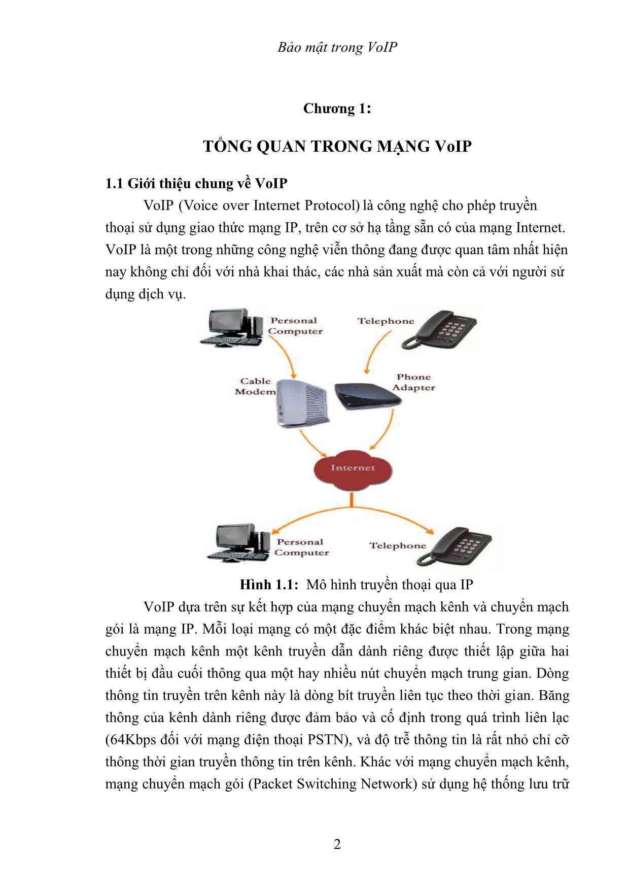 Đồ án Vấn đề bảo mật trong voip trang 3