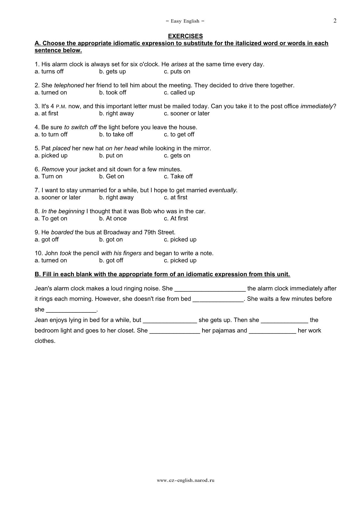 Essential english idioms elementary trang 3