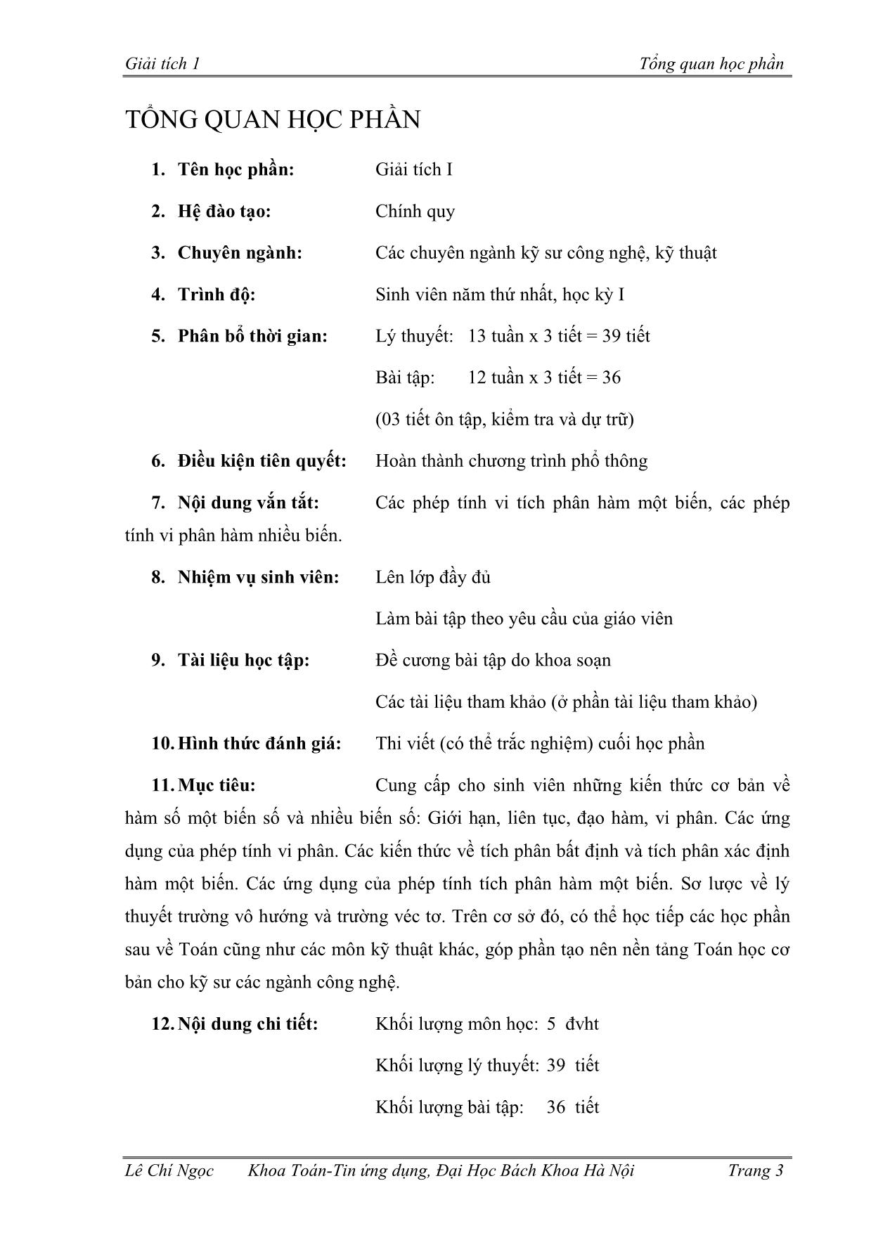 Giáo trình Giải tích 1 trang 4