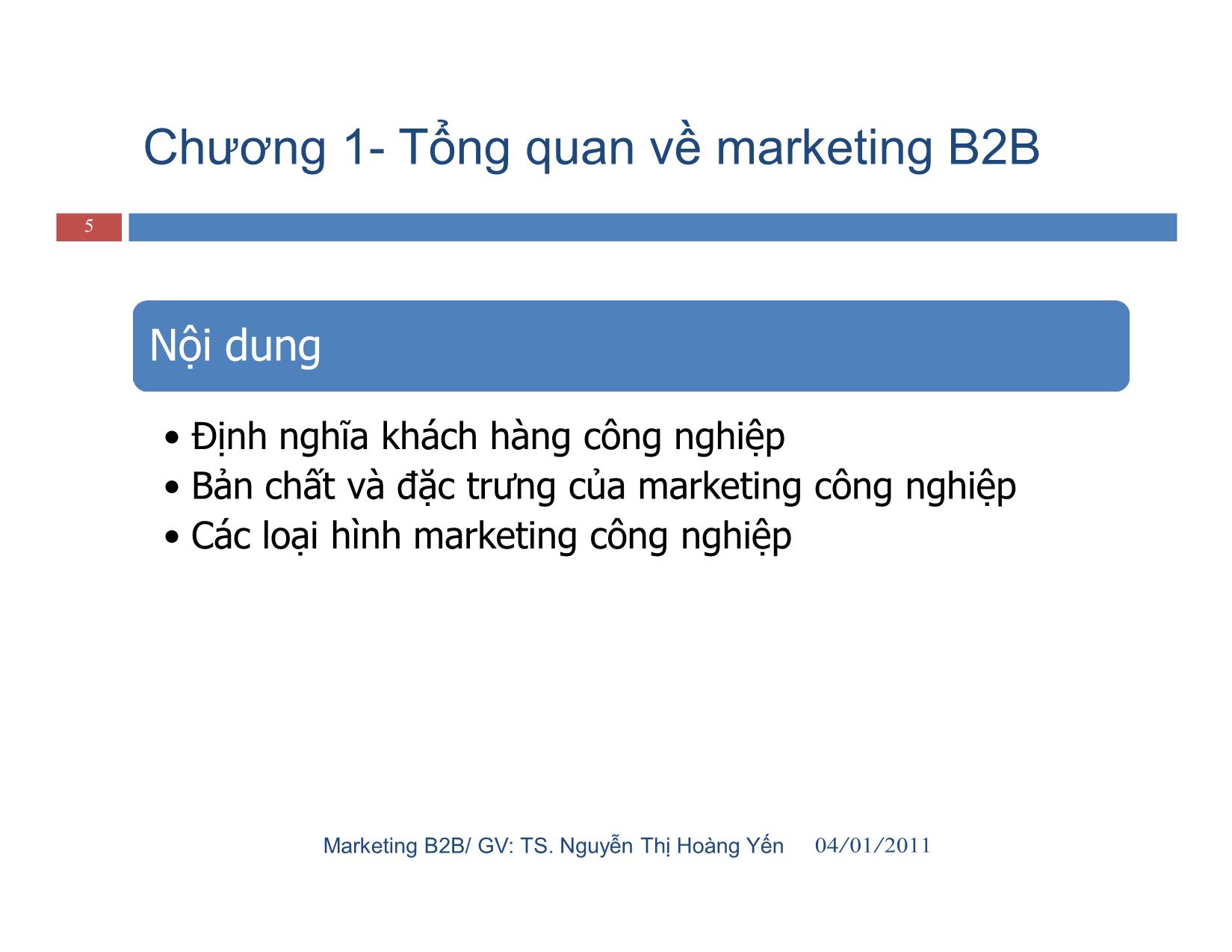 Giáo trình Marketing công nghiệp (marketing b2b) trang 5