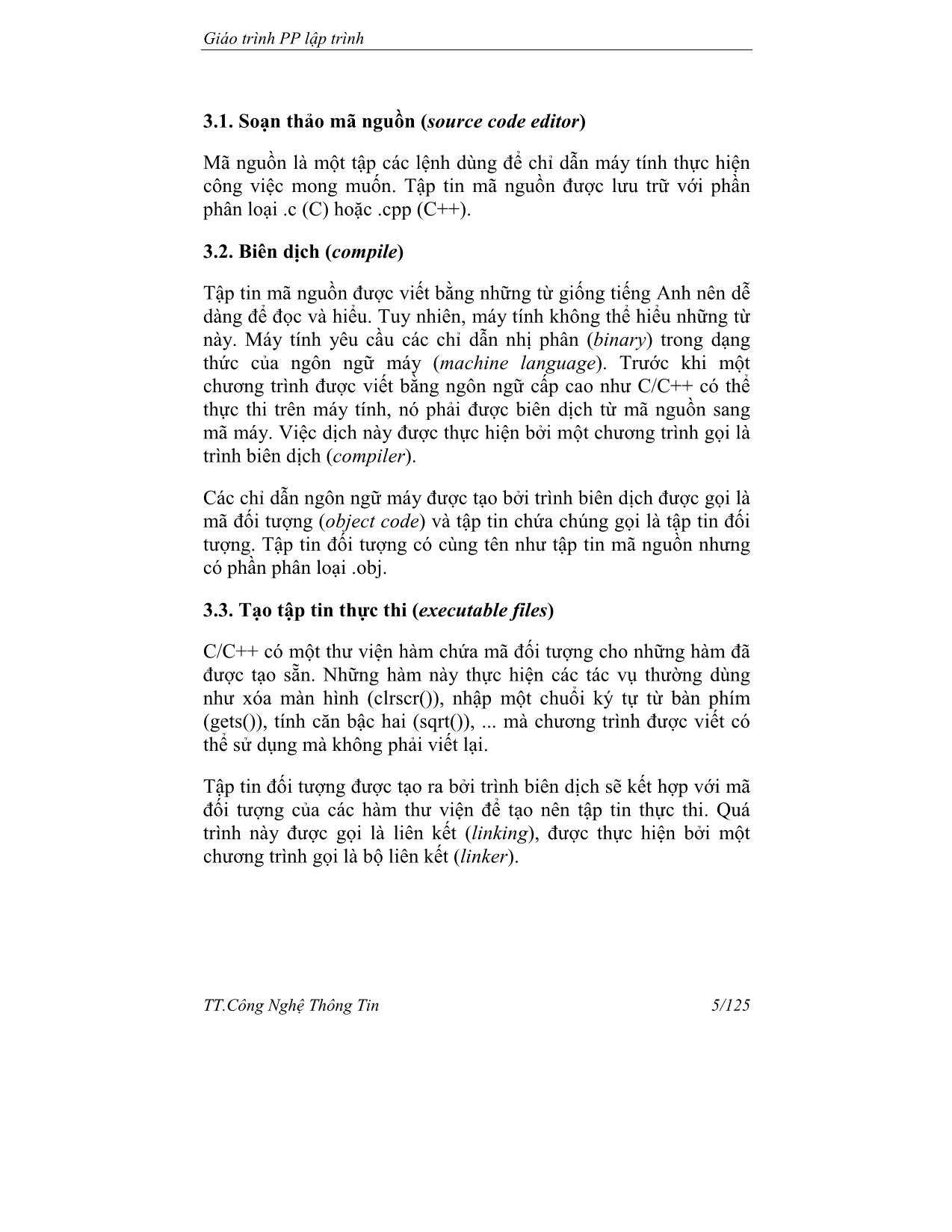 Giáo trình Phương pháp lập trình trang 5
