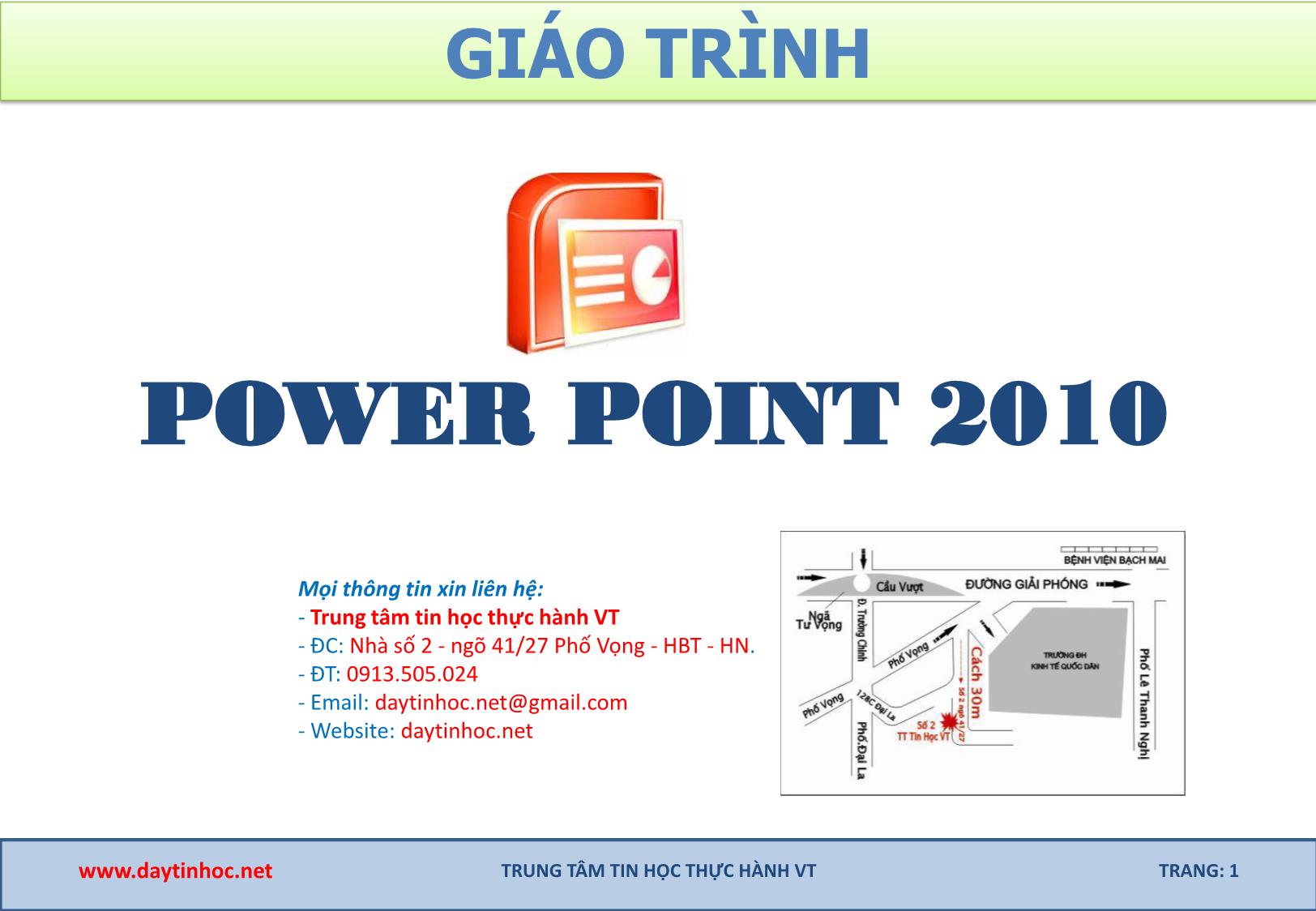 Giáo trình Power point 2010 trang 1