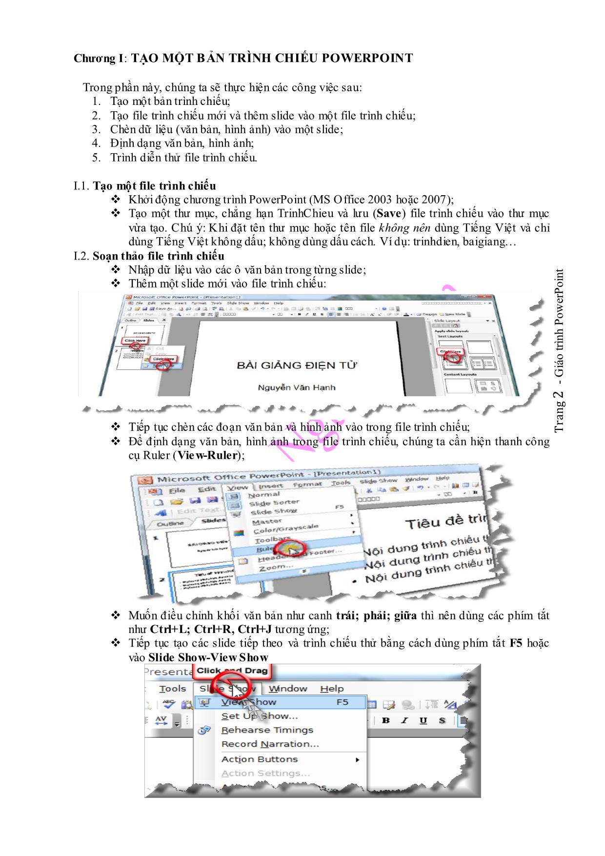 Giáo trình thực hành powerpoint trang 2
