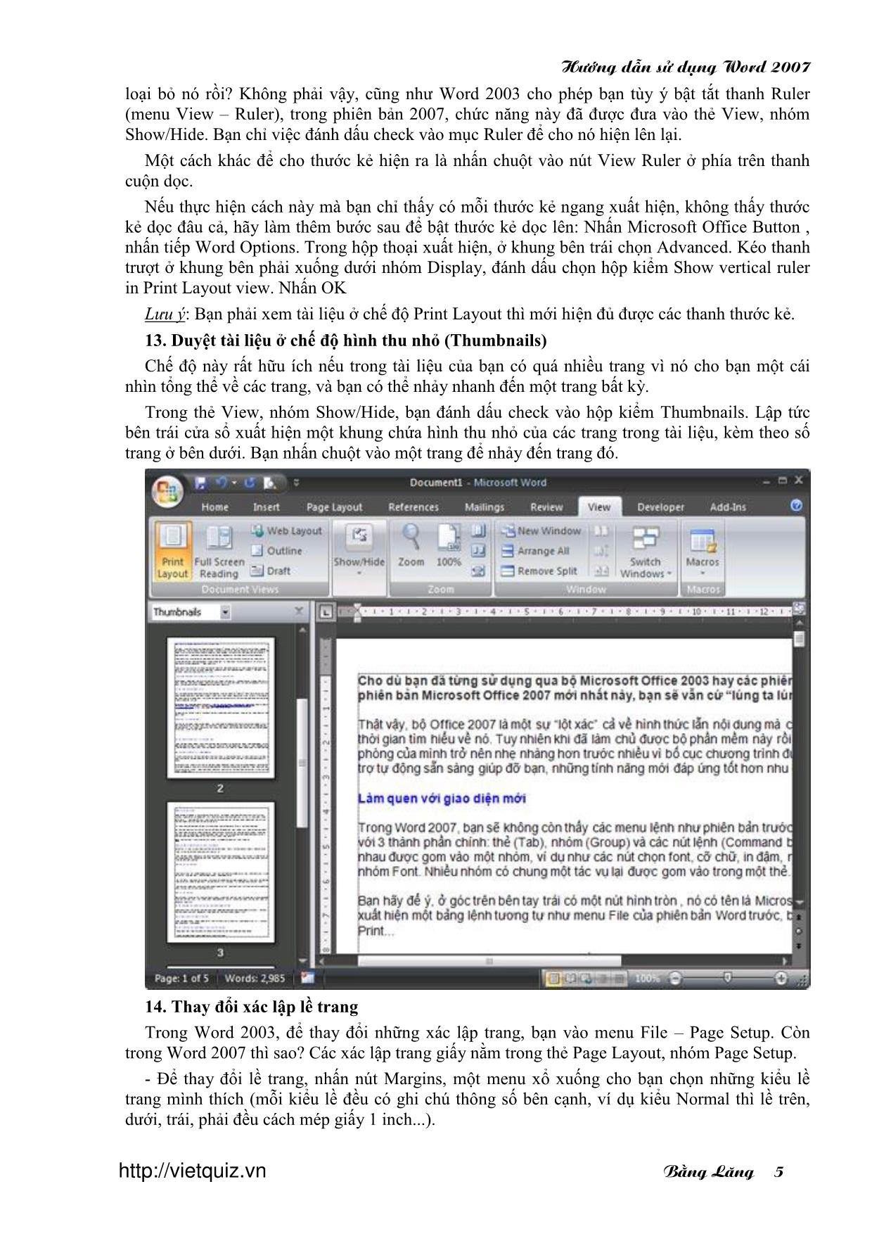 Hướng dẫn sử dụng word 2007 trang 5